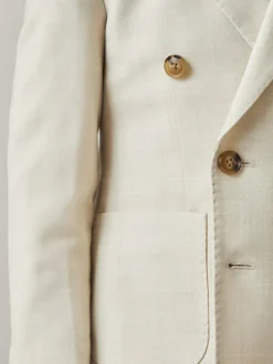 Reiss Stone Belmont J 9-13 yrs Double-Breasted Textured Blazer With Wool Online