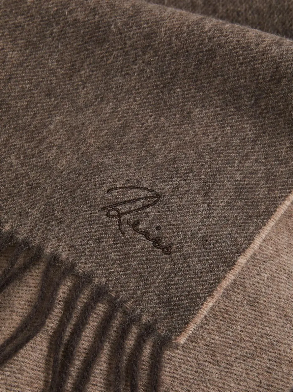 Reiss Taupe Picton Wool and Cashmere Scarf Clearance