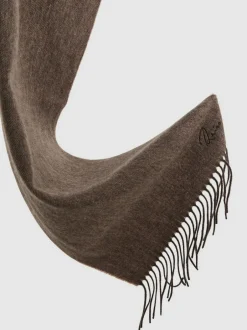 Reiss Taupe Picton Wool and Cashmere Scarf Clearance