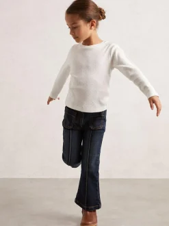 Reiss White Poppy 3-9 yrs Cotton Pointelle Long-Sleeve Top Best