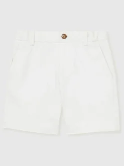 Reiss Wicket 3-9 yrs Cotton Chino Shorts with Stretch White New