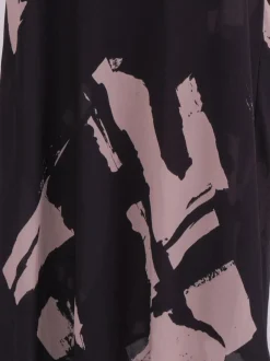 Religion Black Dawn Maxi Column Dress With Draped Back Detail In Hand-Painted Print Discount