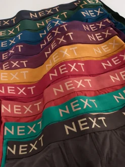 Next Rich Colour 10 pack Cotton Rich Blend Hipsters Boxers