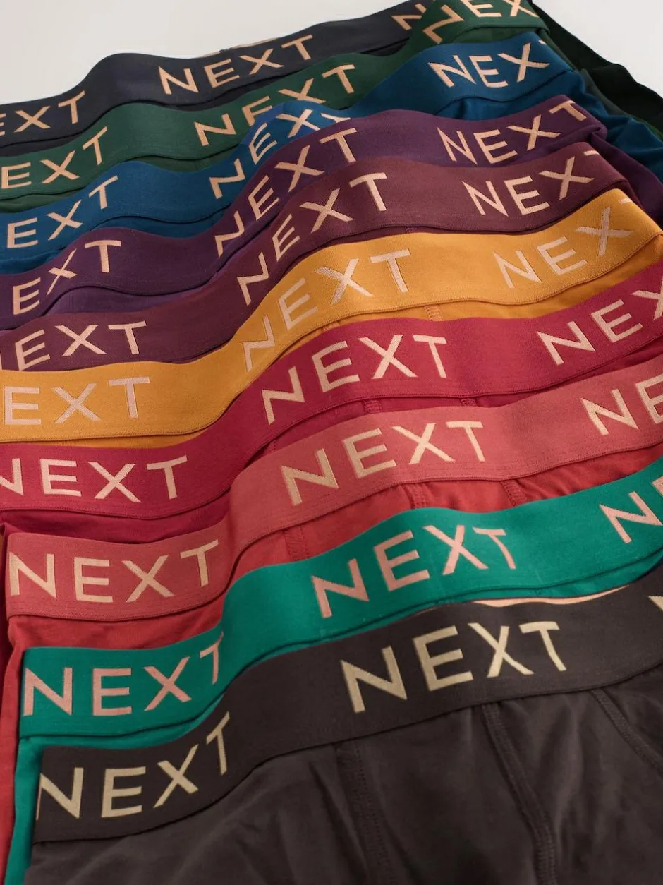 Next Rich Colour 10 pack Cotton Rich Blend Hipsters Boxers
