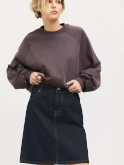 Next Rinse Blue Knee Length Denim Skirt Outlet