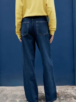 Next Wide Leg Joggers Waist Jeans Rinse Denim