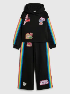 River Island Badge Hoodie & Jogger Set Black Outlet