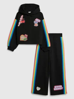 River Island Badge Hoodie & Jogger Set Black Outlet