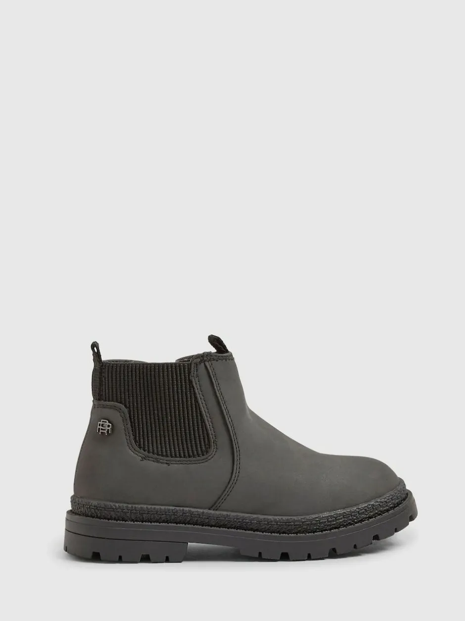 River Island Black Borg Lined Chelsea Boots
