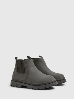 River Island Black Borg Lined Chelsea Boots