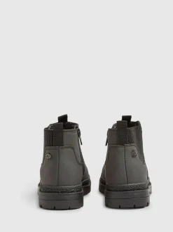 River Island Black Borg Lined Chelsea Boots