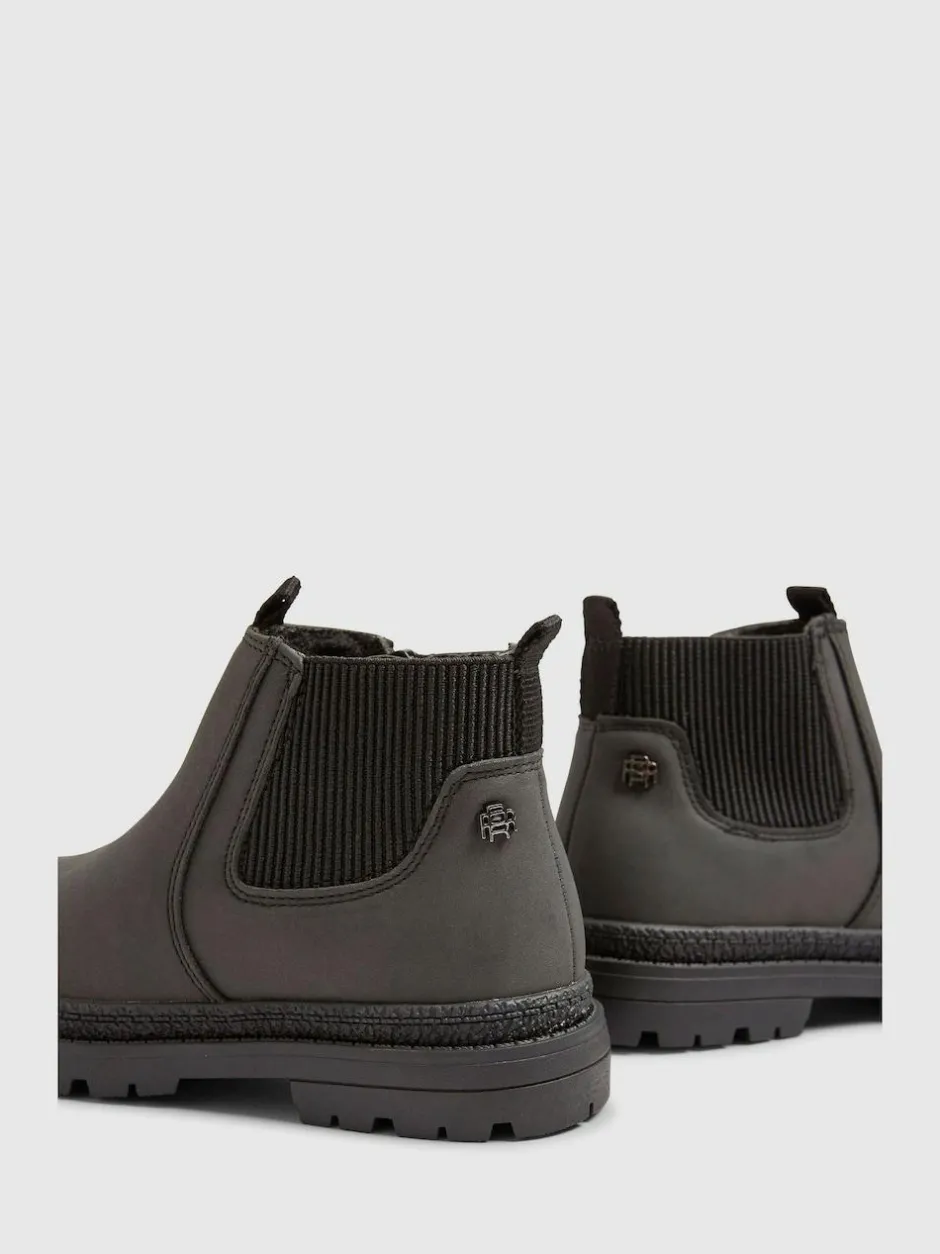 River Island Black Borg Lined Chelsea Boots