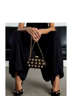 River Island Black Gem Hard Shell Chain Clutch Sale