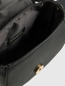 River Island Black Heart Monogram Kendal Cross-Body Bag Discount