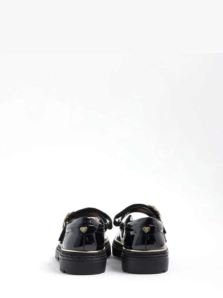 River Island Black Oval Buckle Mary Jane Shoes Online