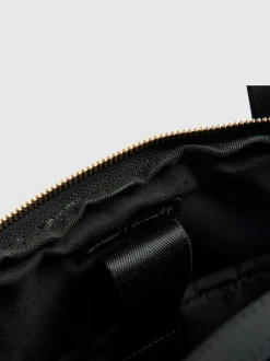 River Island Black Patent Monogram Laptop Case Bag Outlet