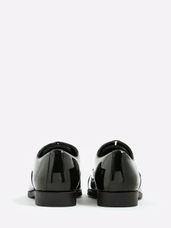 River Island Black Patent Derby Shoes Discount