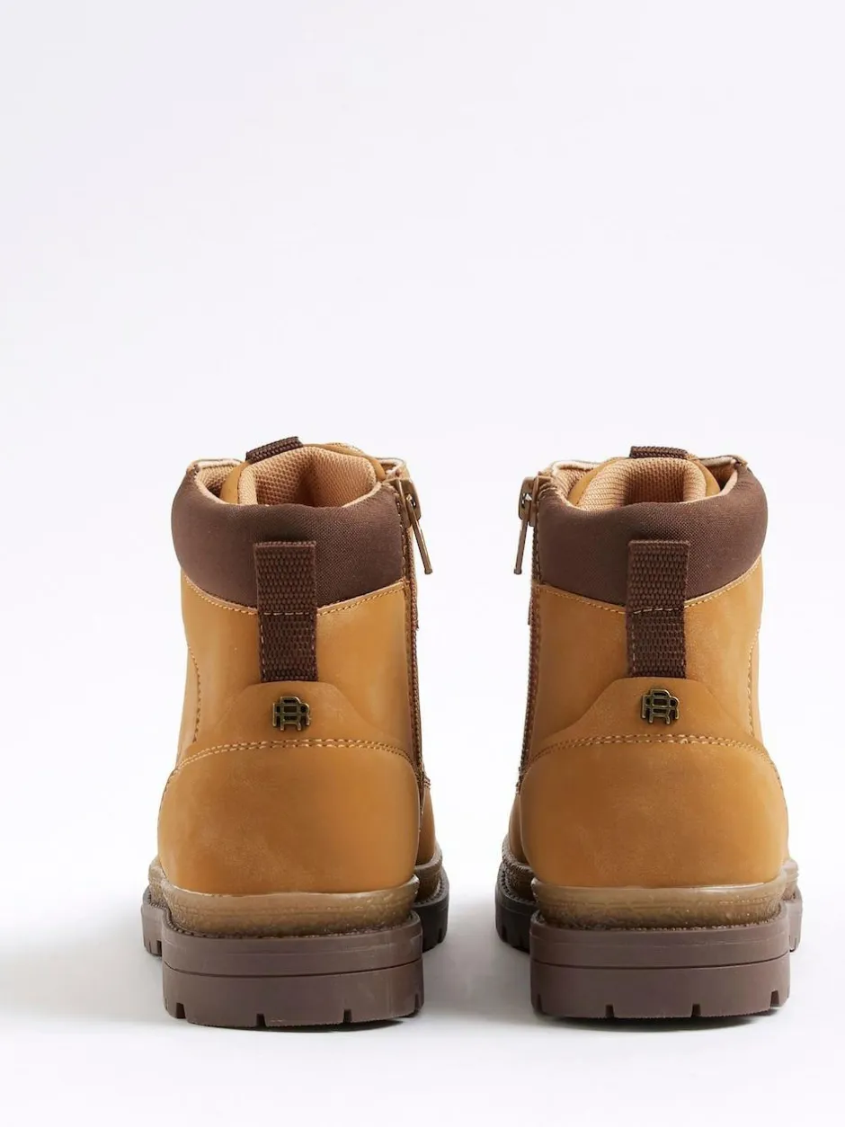 River Island Brown Boys Worker Boots Best