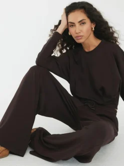 River Island Brown Premium Batwing Sweatshirt Hot