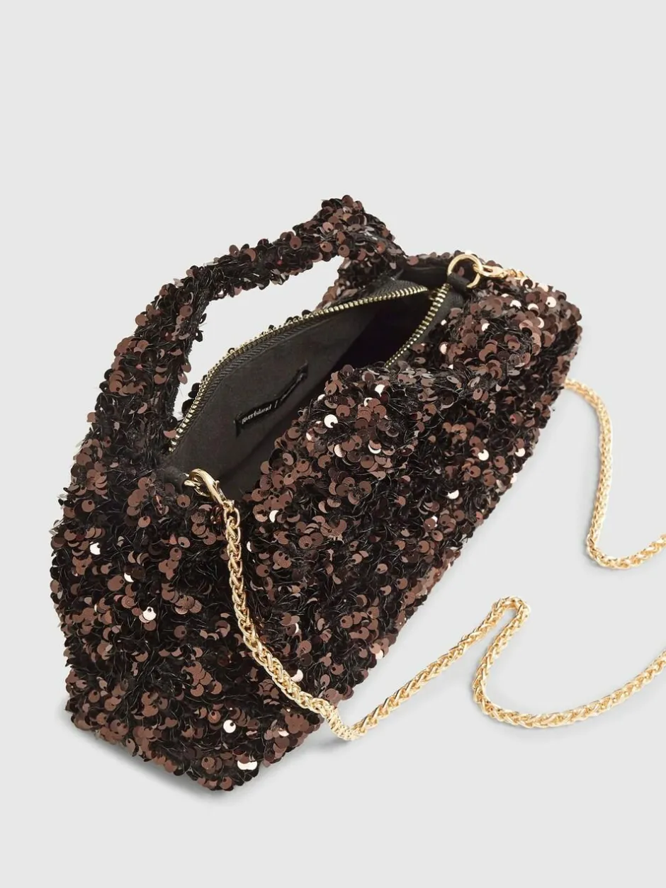 River Island Brown Sequin Grab Clutch Online