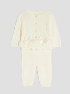River Island Baby Girls Peplum Cardigan Cream Online