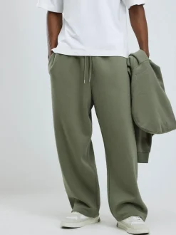 River Island Green Wide Leg Essential Joggers