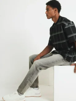 River Island Grey Slim Fit Stretch Jeans New