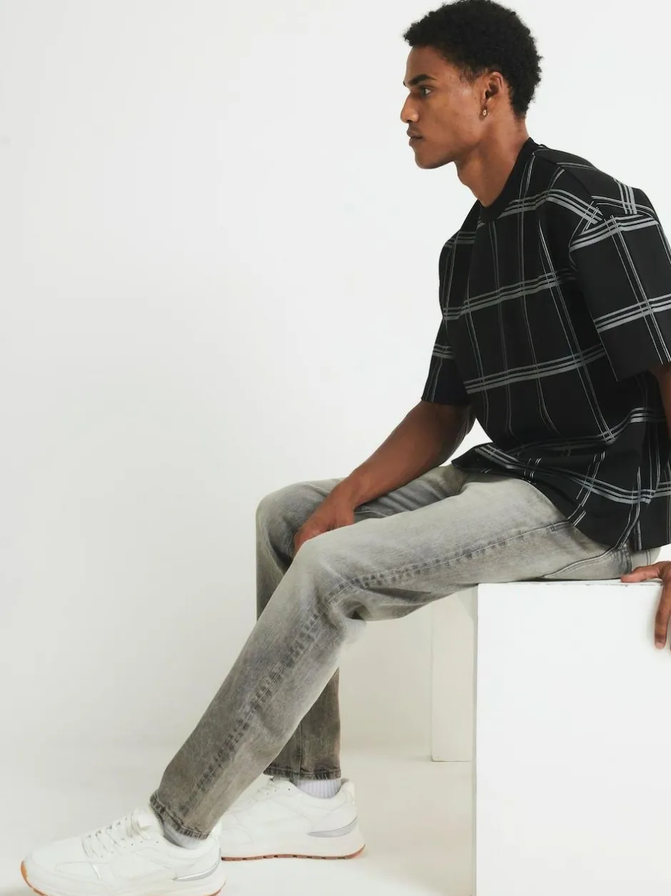 River Island Grey Slim Fit Stretch Jeans New