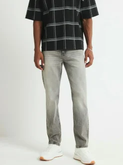 River Island Grey Slim Fit Stretch Jeans New