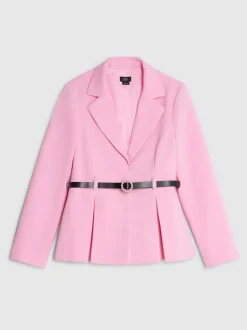 River Island Pink Girls Belted Blazer Best