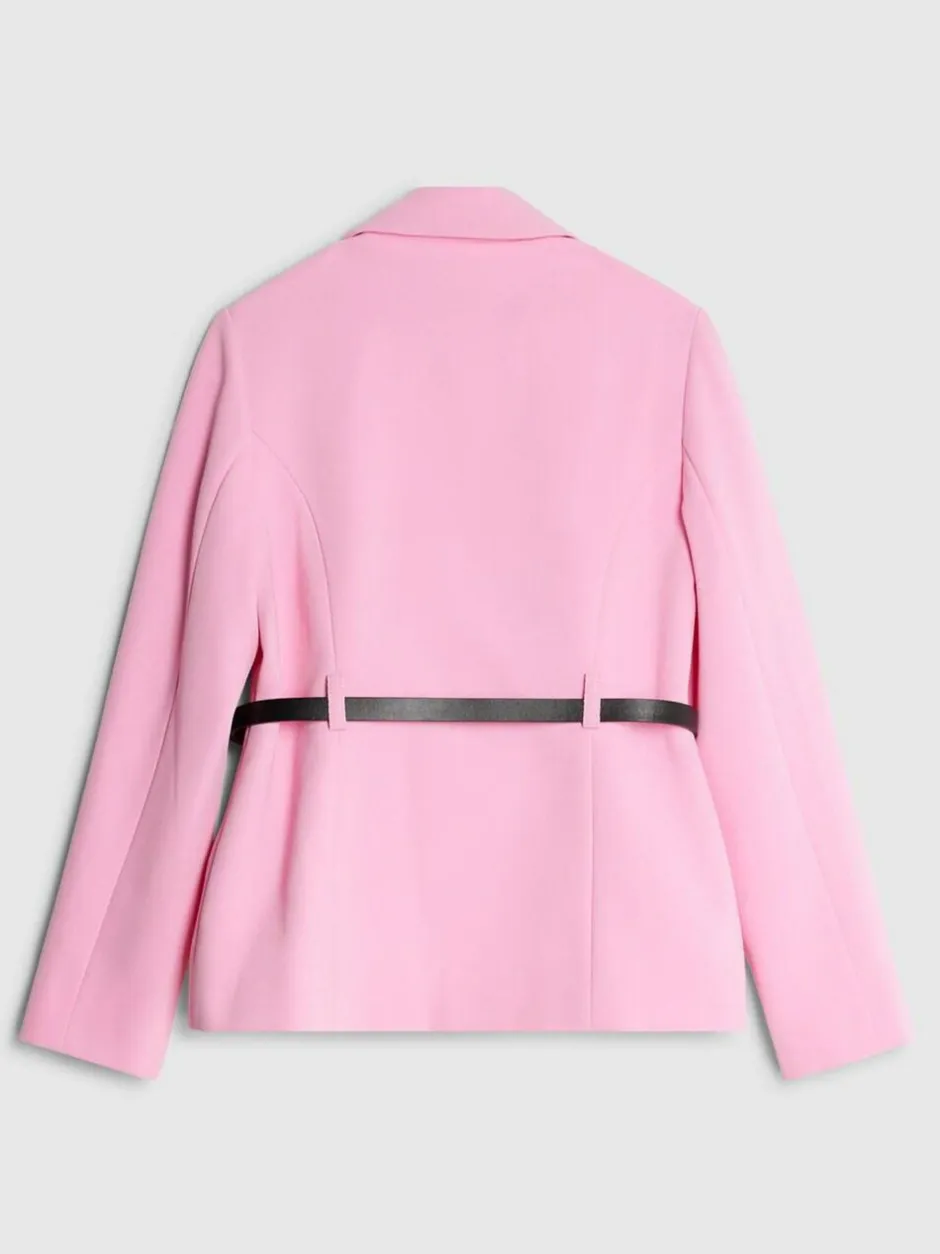 River Island Pink Girls Belted Blazer Best