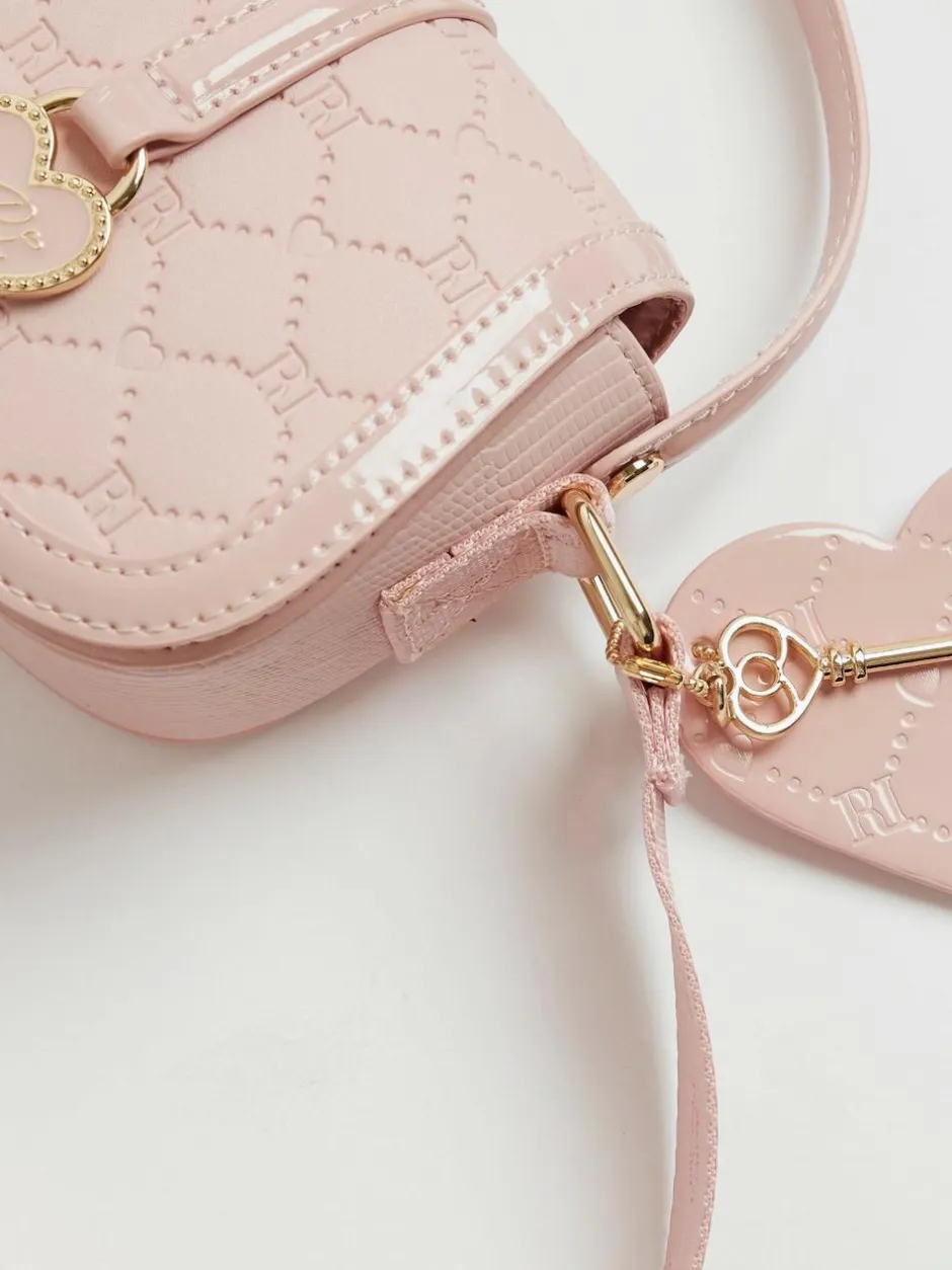 River Island Pink Heart Monogram Kendal Cross-Body Bag