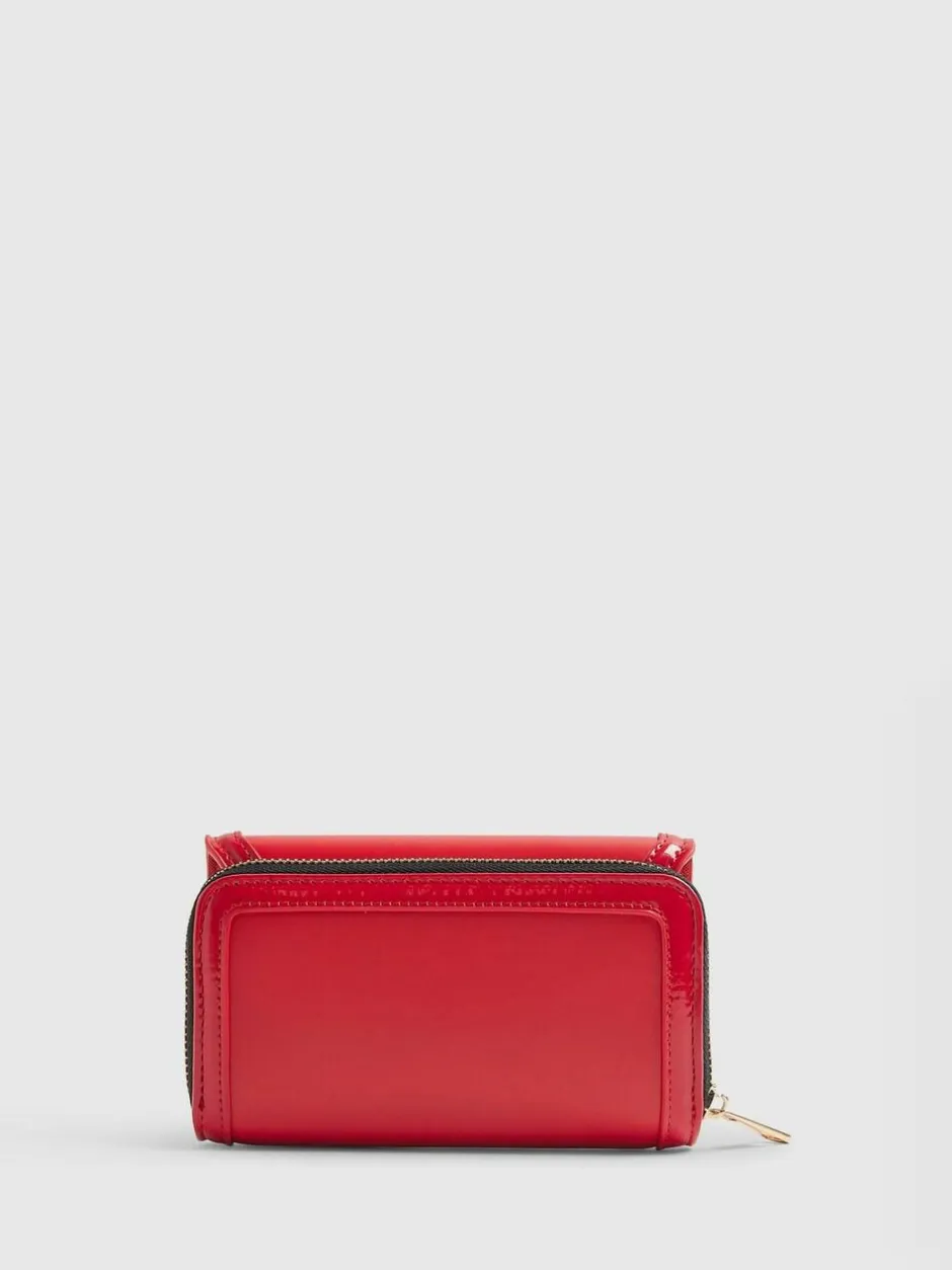 River Island Red Heart Panelled Zip Around Purse Best