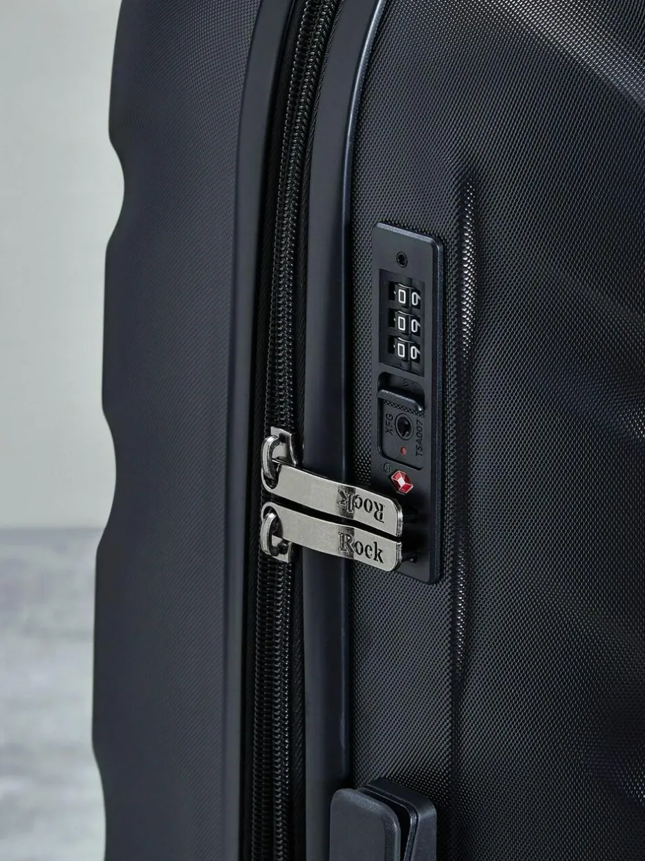 Rock Luggage Rock Bali 3pc Set Luggage Black Hot