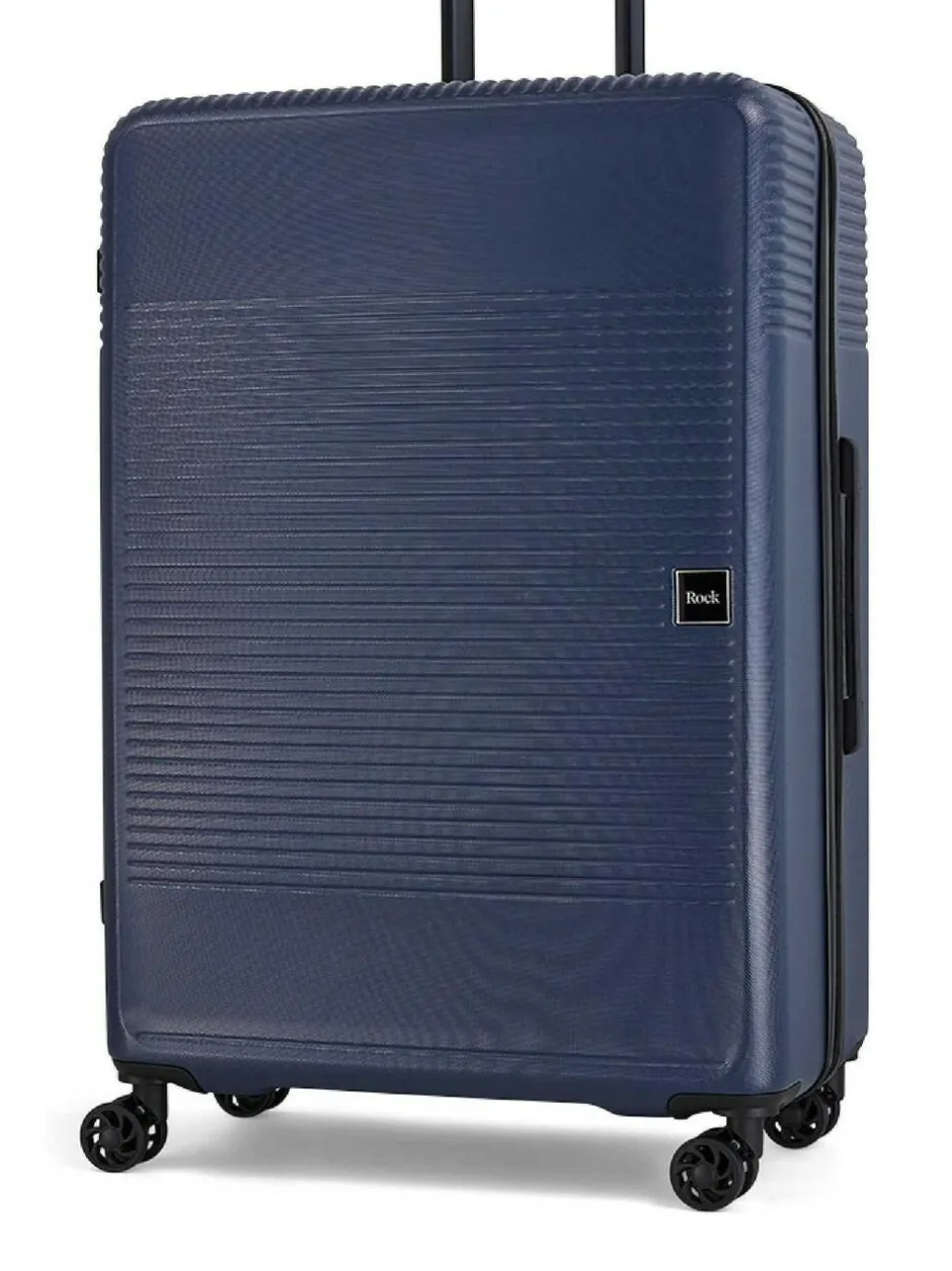 Rock Luggage Lincoln Suitcases 3 Piece Set Navy Outlet