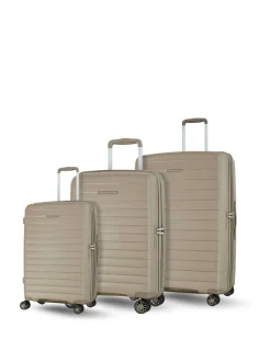 Rock Luggage Palma Suitcases Set 3 Piece Champagne Discount