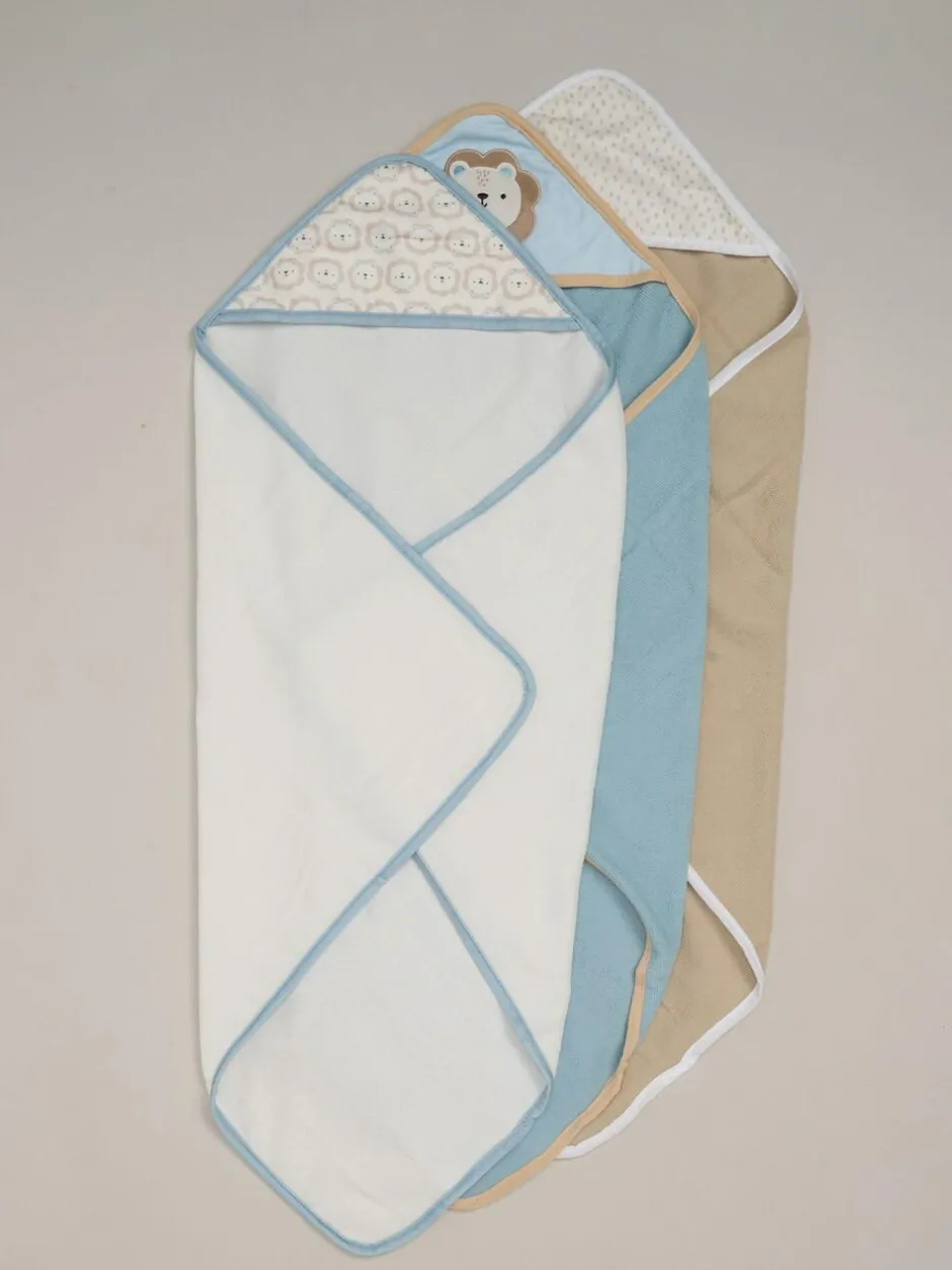 Rock-A-Bye Baby Boutique Hooded Towels 3 Pack Clearance