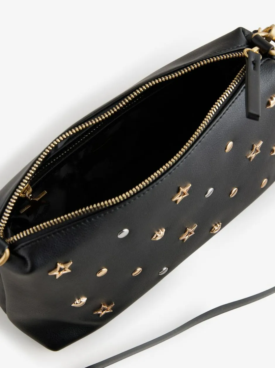 Rockett St George Black Icon Stud Cross-Body Bag