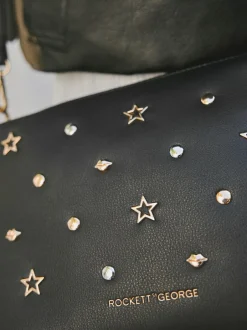 Rockett St George Black Icon Stud Cross-Body Bag