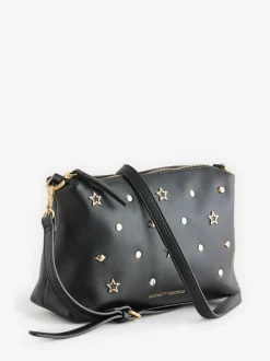 Rockett St George Black Icon Stud Cross-Body Bag
