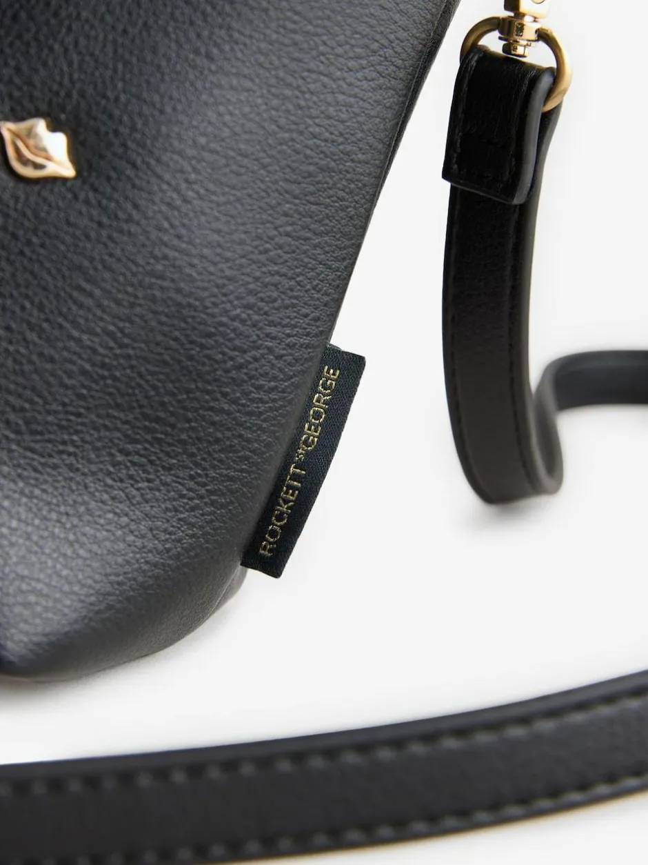 Rockett St George Black Icon Stud Cross-Body Bag