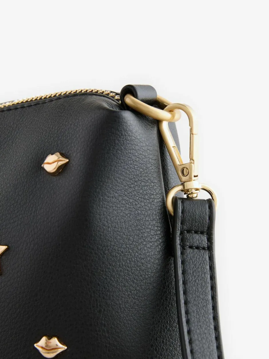 Rockett St George Black Icon Stud Cross-Body Bag