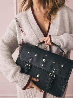 Rockett St George Black Satchel Multi Way Bag Clearance