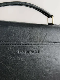 Rockett St George Black Satchel Multi Way Bag Clearance