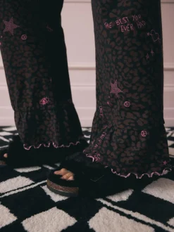 Rockett St George Chocolate Brown Leopard Tattoo Twosie Pyjamas New