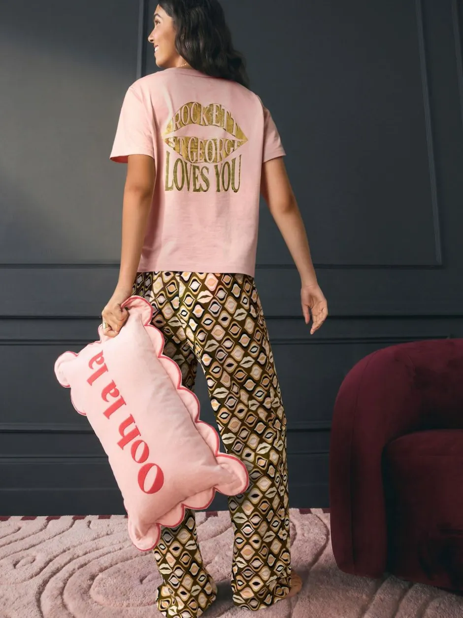 Rockett St George Khaki Green Lips Jersey Pyjamas Sale