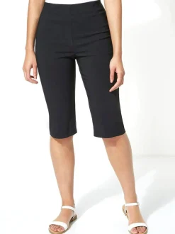 Roman Black Knee Length Stretch Shorts Outlet