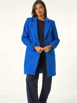 Roman Blue Tailored Single Breasted Coat Clearance