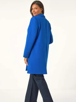 Roman Blue Tailored Single Breasted Coat Clearance