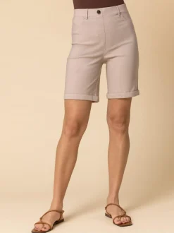 Roman Natural Turned Hem Stretch Shorts Sale